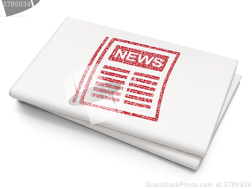 Image of News concept: Newspaper on Blank Newspaper background