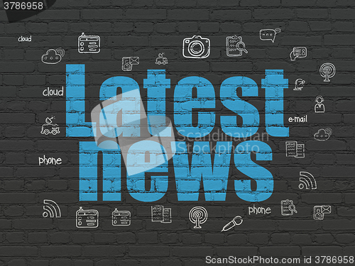 Image of News concept: Latest News on wall background