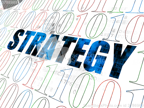 Image of Business concept: Strategy on Digital background