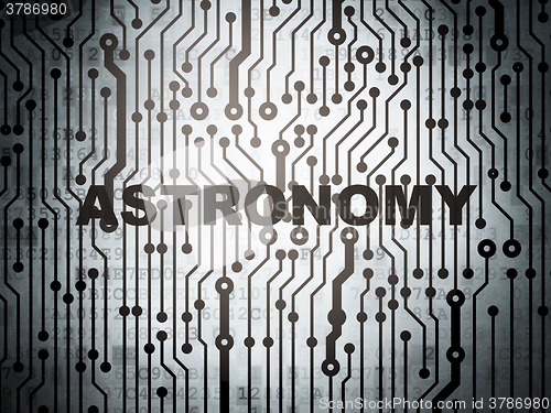 Image of Science concept: circuit board with Astronomy