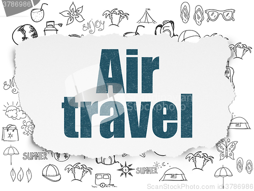 Image of Tourism concept: Air Travel on Torn Paper background