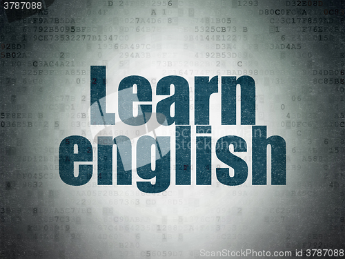 Image of Education concept: Learn English on Digital Paper background