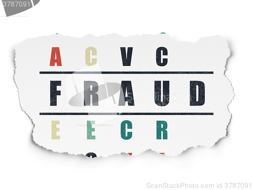 Image of Security concept: Fraud in Crossword Puzzle