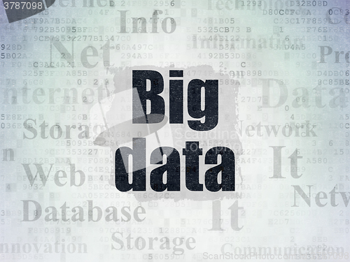 Image of Data concept: Big Data on Digital Paper background