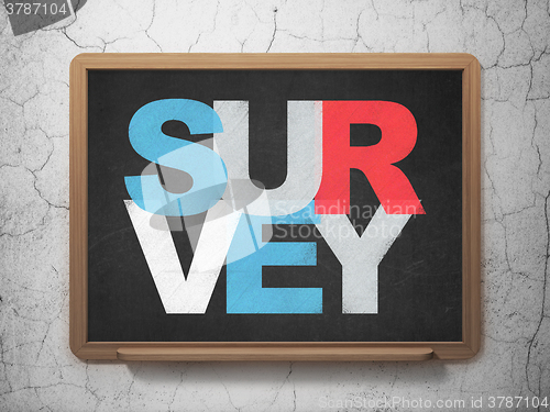 Image of Science concept: Survey on School Board background