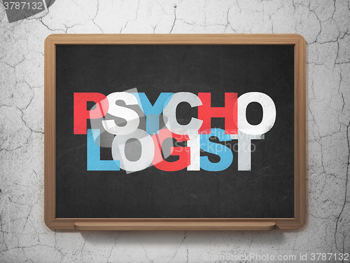 Image of Health concept: Psychologist on School Board background
