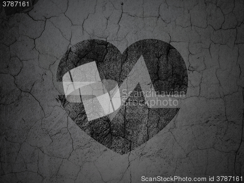Image of Health concept: Heart on grunge wall background