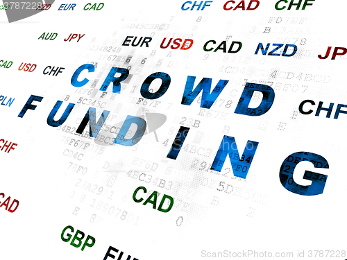 Image of Business concept: Crowd Funding on Digital background