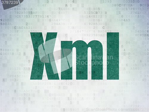 Image of Database concept: Xml on Digital Paper background