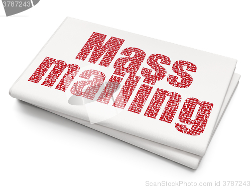 Image of Marketing concept: Mass Mailing on Blank Newspaper background