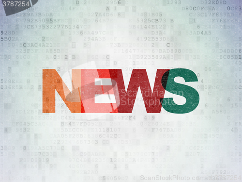 Image of News concept: News on Digital Paper background