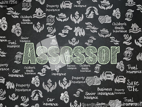 Image of Insurance concept: Assessor on School Board background