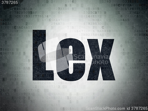Image of Law concept: Lex on Digital Paper background