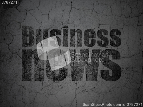 Image of News concept: Business News on grunge wall background