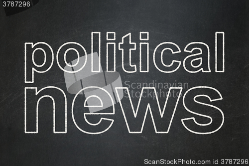 Image of News concept: Political News on chalkboard background