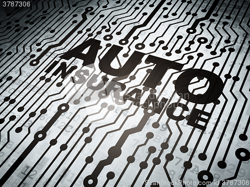 Image of Insurance concept: circuit board with Auto Insurance