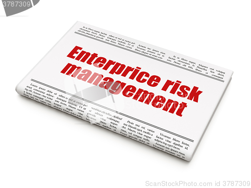 Image of Business concept: newspaper headline Enterprice Risk Management