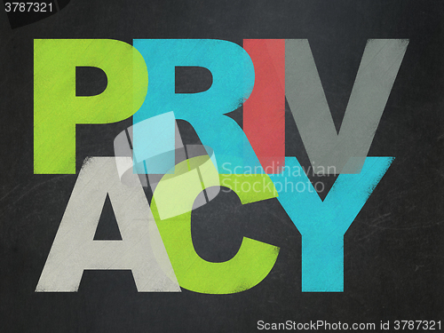 Image of Security concept: Privacy on School Board background