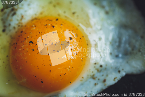 Image of fried egg on the pan