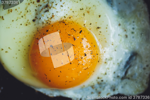 Image of fried egg on the pan