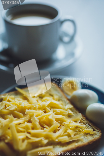 Image of Sandwich toast bread for breakfast with cheese 