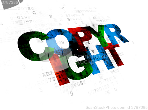 Image of Law concept: Copyright on Digital background