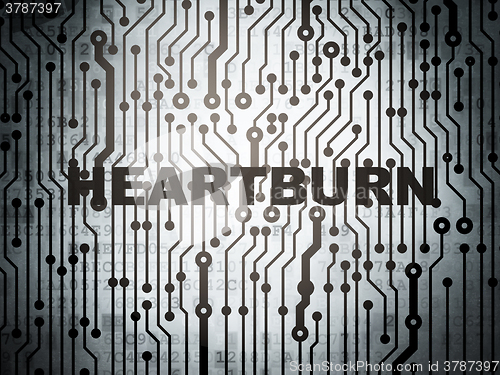 Image of Health concept: circuit board with Heartburn