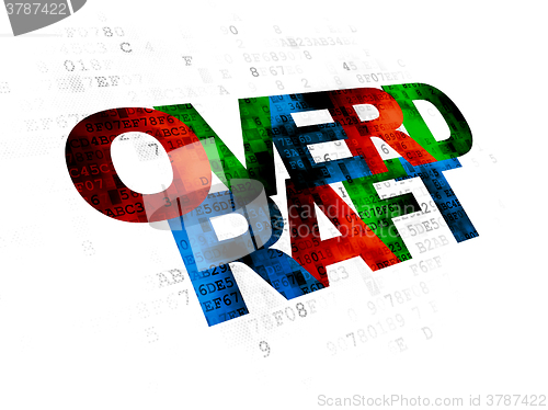 Image of Business concept: Overdraft on Digital background