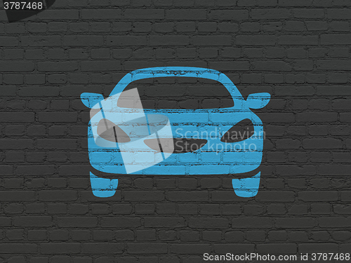 Image of Vacation concept: Car on wall background
