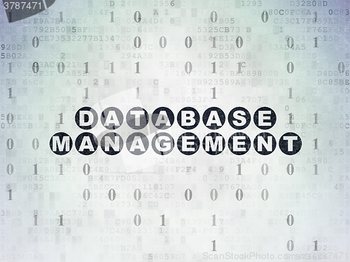 Image of Database concept: Database Management on Digital Paper background