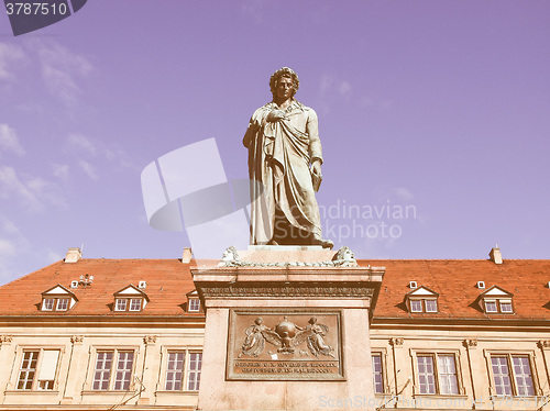 Image of Schiller statue, Stuttgart vintage