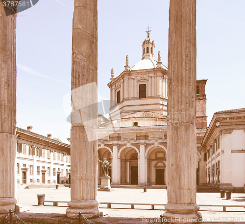 Image of San Lorenzo church, Milan vintage