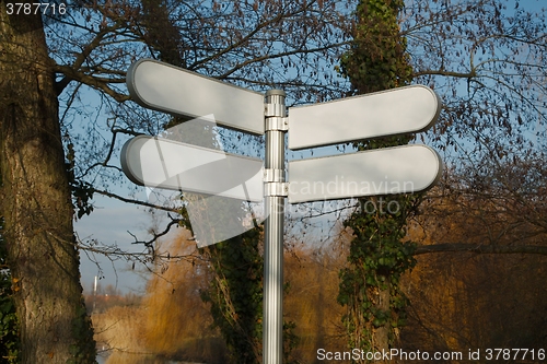 Image of Blank Direction Signs