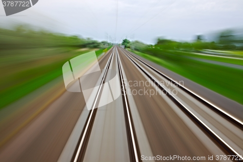 Image of Railway tracks blur