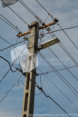 Image of Electric Lines Column