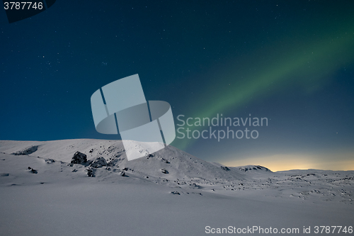 Image of Aurora on a starry night