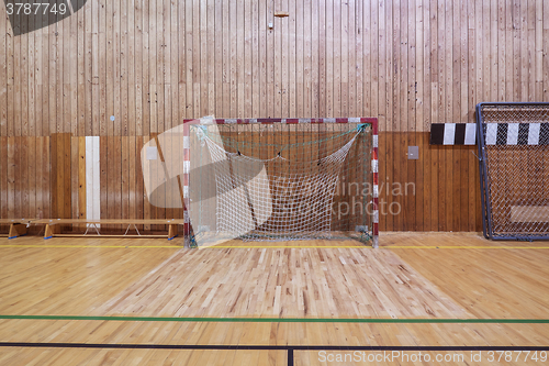 Image of Retro indoor soccer goal