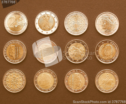 Image of  Euro coins vintage