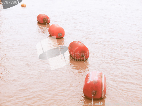 Image of  Life buoy in water vintage