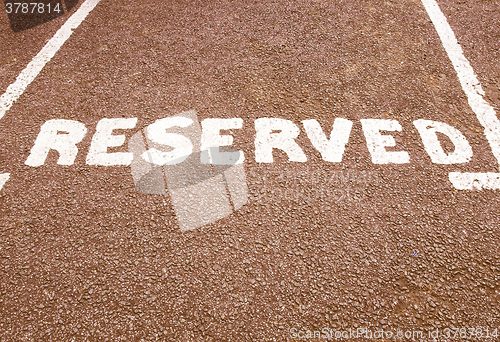 Image of  Reserved parking sign vintage