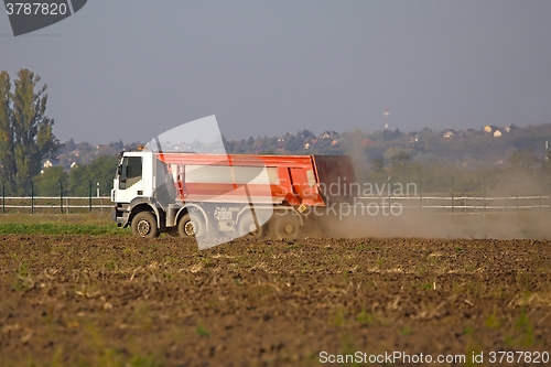 Image of Road construction truck