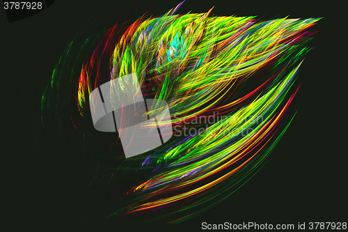 Image of Fractal image: colorful glow lines