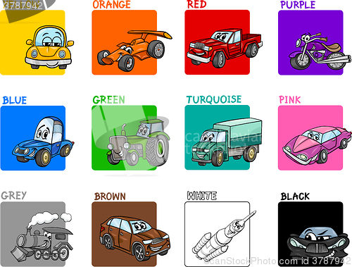 Image of main colors cartoon collection