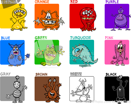 Image of main colors cartoon set