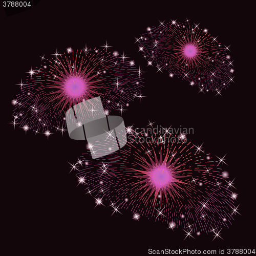 Image of Set of Pink Fireworks