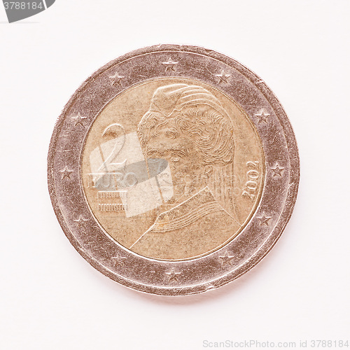 Image of  Austrian 2 Euro coin vintage