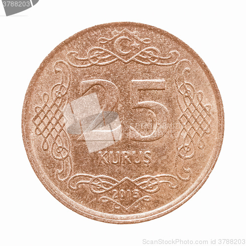 Image of  Turkish coin isolated vintage