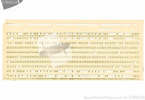 Image of  Punched card vintage