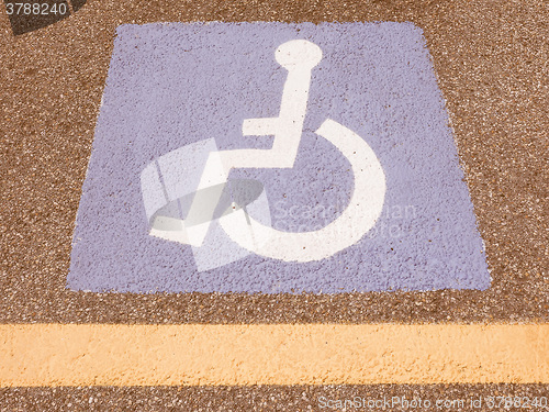 Image of  Disabled sign vintage
