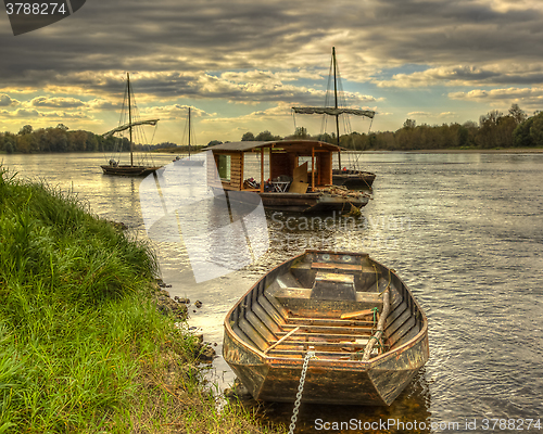 Image of Wooden Boats on Loire Valley